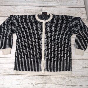 Minkha 100% Alpaca Wool Cardigan Women Size Small